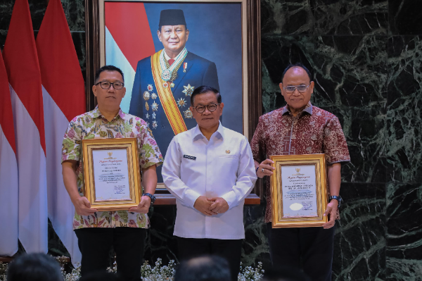 Gubernur DKI Jakarta Pramono Anung menyaksikan penandatanganan 26 BAST penyerahan fasos-fasum senilai Rp1,36 triliun dari pengembang kepada Pemprov DKI Jakarta di Balai Kota Jakarta. Rabu (4/2/2026).