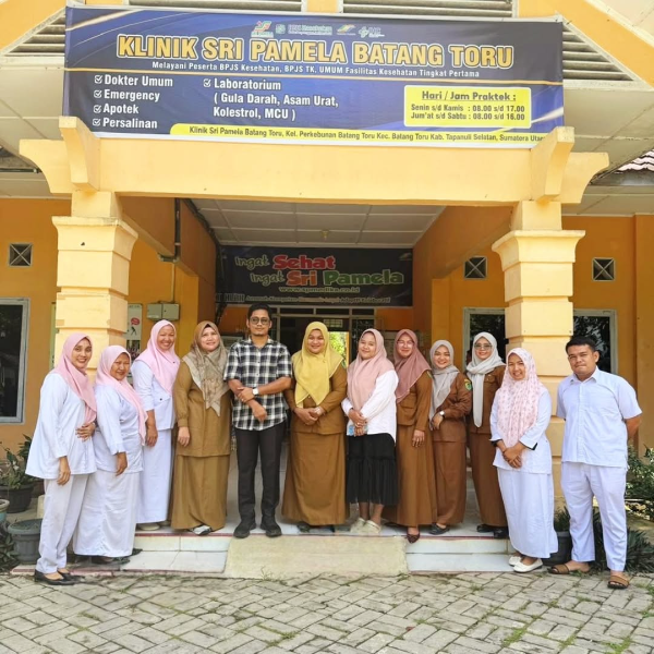 Kunjungan Dinas Kesehatan Tapanuli Selatan ke Klinik Sri Pamela Batang Toru dalam rangka memperkuat program screening dan deteksi dini penyakit.