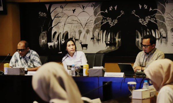 Wamendagri Bima Arya Sugiarto menyampaikan dukungan Kemendagri terhadap penguatan sistem penanganan kekerasan terhadap perempuan dan anak di daerah, Jakarta, Senin (10/8/2026).