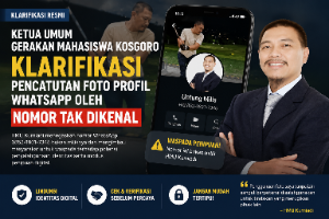 Ketua Umum Gerakan Mahasiswa Kosgoro Klarifikasi Pencatutan Identitas, Foto Profil Dipakai Nomor WhatsApp Tak Dikenal