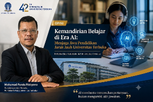 Dies Natalis ke-42 Universitas Terbuka: Menjaga Kemandirian Belajar di Era AI