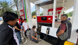 Uji Tera SPBU di Padang Lawas, Polisi Temukan Deviasi Takaran dan Lakukan Penyetelan Ulang